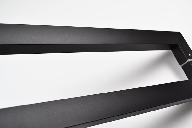 Frosted matte black,Noble Stainless steel Square tube handle, bathroom wooden /glass doors handle, 600mm