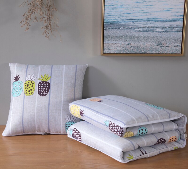 2 in 1 Herbst/Winter Faltbare Kissen Decke Patchwork Decke Decke Auto Sitzkissen Sofa Büro Nickerchen Kissen Für stühle Zurück: 03