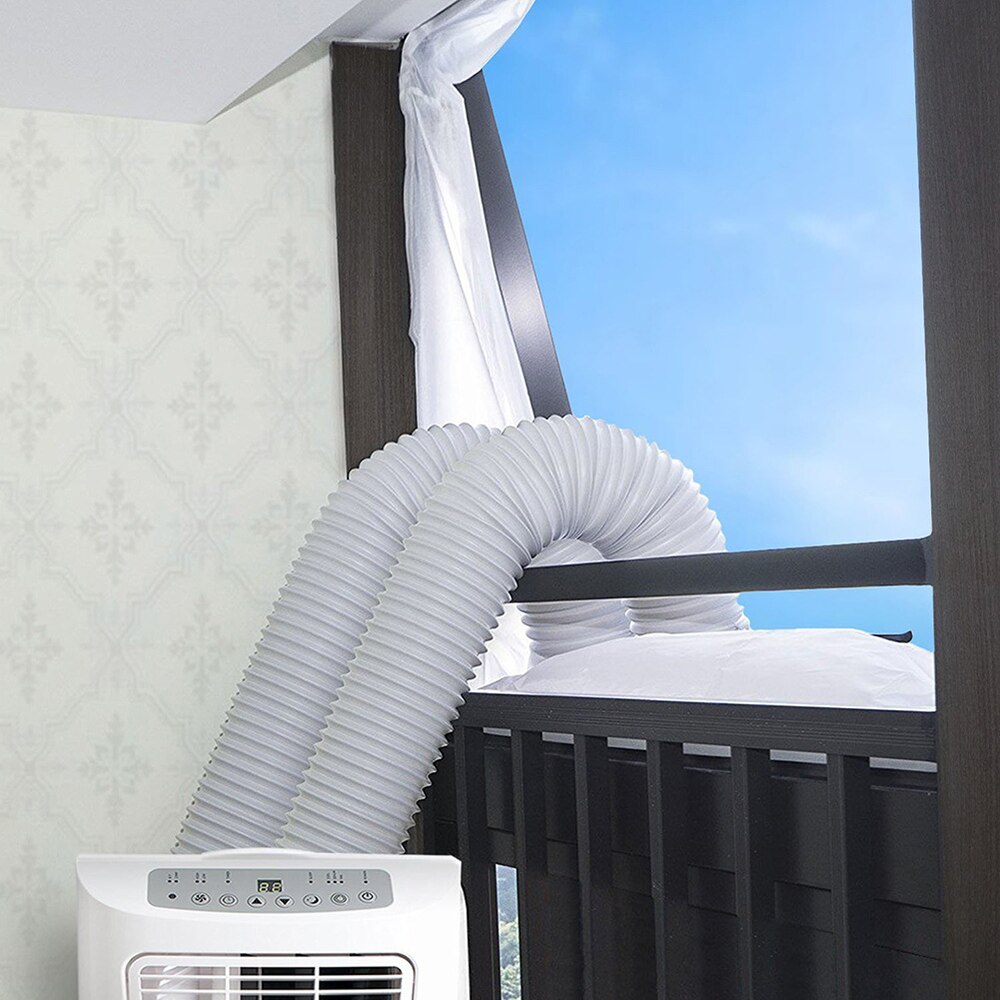 Luchtsluis Raam Afdichting Voor Draagbare Airconditioner 3/4M Flexibele Doek Afdichting Plaat Raam Afdichting Met Met zip En Lijm,