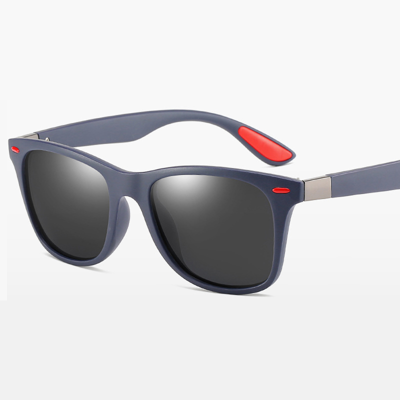 Vintage firkantede mænd polariserede solbriller mærke udendørs kørespejl kvinder retro luksus solbriller  uv400: C5