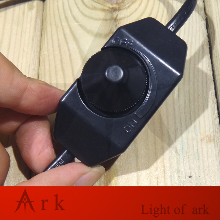 European VDE Approval 2.5Meter EU Black Cable with 2 Round pin Plug online Dimmer Switch Wire for Table/Floor Lamp