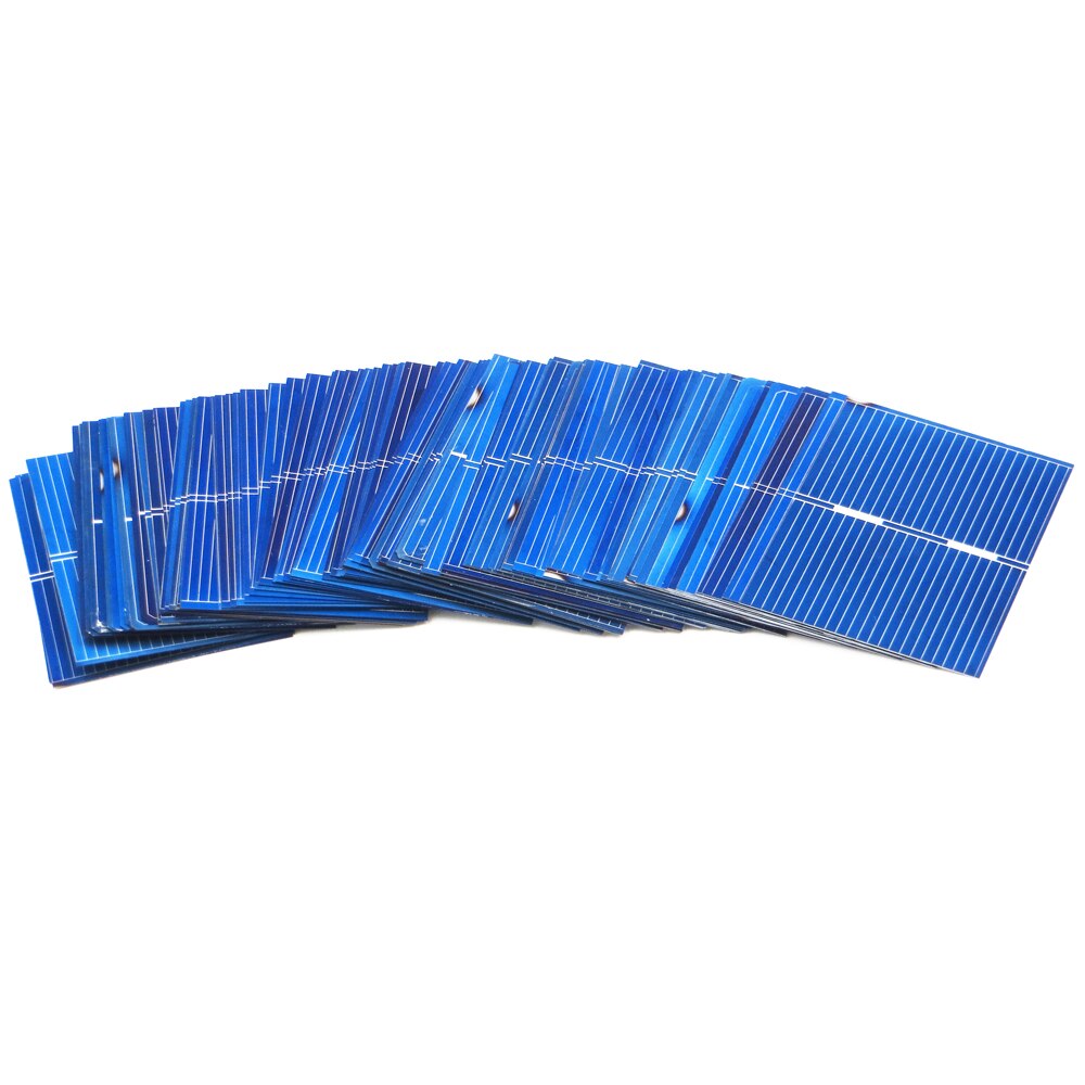 50Pcs X Zonnepaneel Painel Cellen Diy Oplader Polykristallijn Silicium Sunpower Bord 52*39Mm 0.5V 0.33W