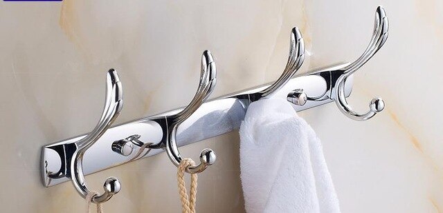 Silver Crystal Bathroom Hardware Set European Chrome Finish Ceramic Plate Antique Bathroom Accessories Hanging Suit T345: hook1