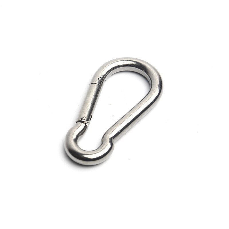 1pcs M4/M5/M6/M7 Spring Snap Quick Link Lock Ring Carabiner 304 Stainless Steel Silver Aluminum Spring Carabiner