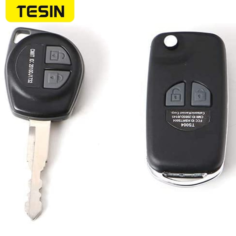 Tesin Key Case Voor Suzuki Jimny + Gewijzigd Flip Vouwen Auto Afstandsbediening Sleutel Beschermhoes Shell Accessoires Voor Suzuki jimny 20