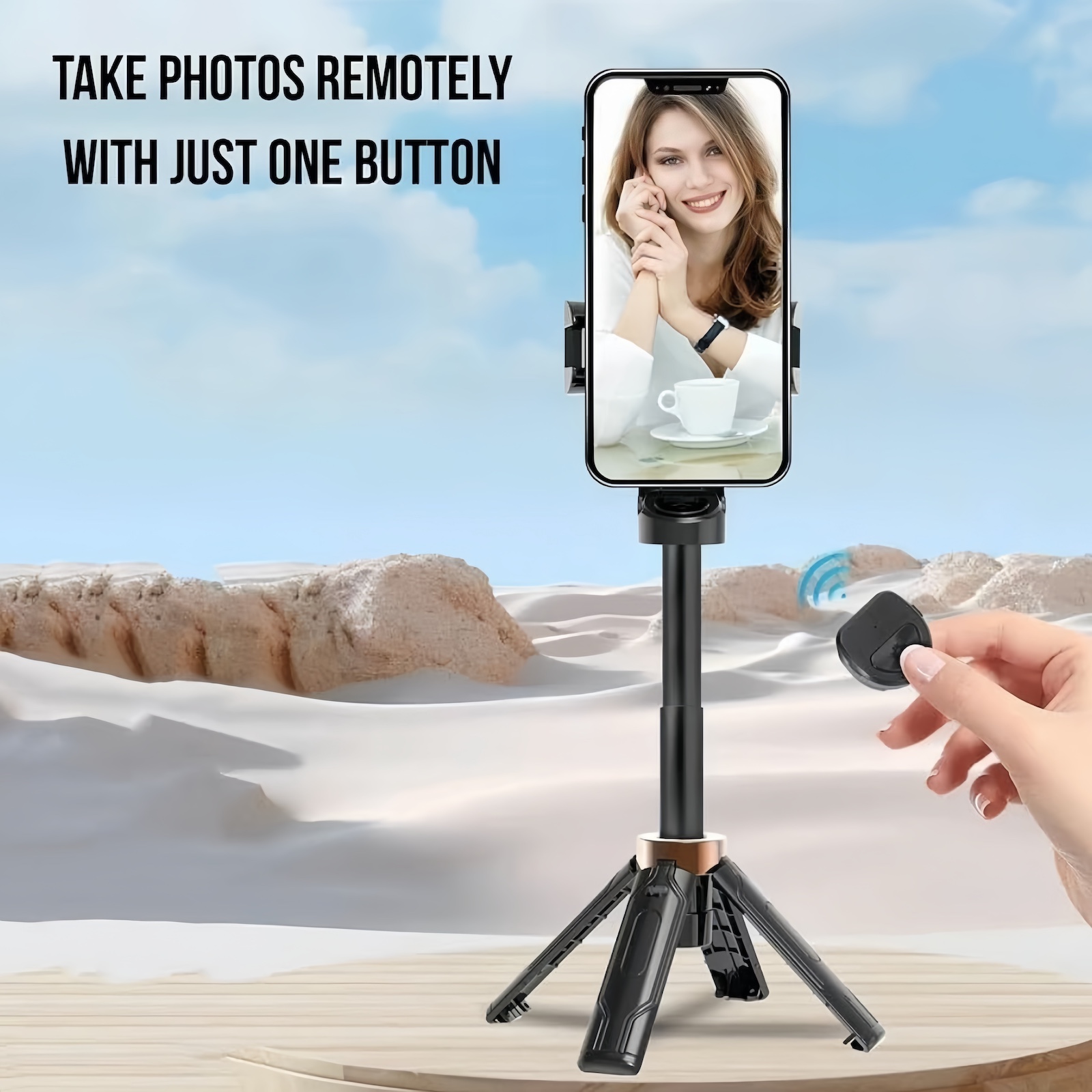 Statyw z uchwytem Bluetooth na telefon komórkowy mini Selfie Stick Przenośny monopod robić fotografii i nagrywania wideo dla iPhone 16 15