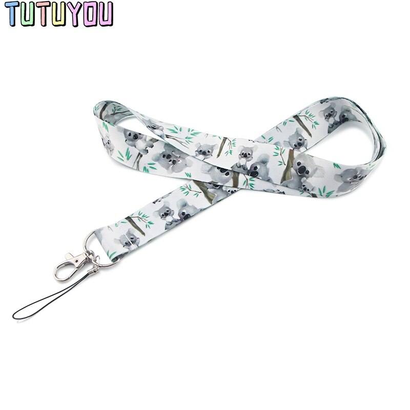 PC1649 Koala Lanyards For Keychain ID Card Pass Gym Mobile Phone USB Badge Key Ring Holder Neck Straps Accessories