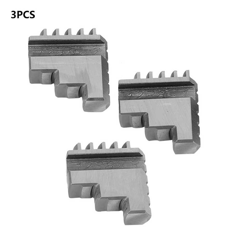 3Pcs 3-Jaw Chuck Clamp Accessories K11-80 Inside Jaw Chuck Self-Centering Metal Lathe Chuck Jaws Metal Processing Tool