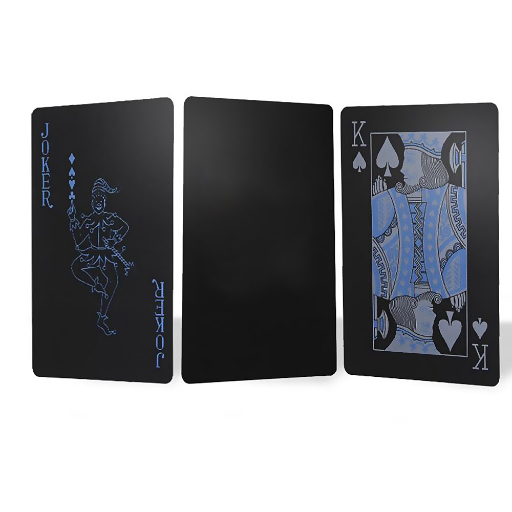 Plastic Poker Card Set Black Game 55 Cards Waterproof Puzzle Development Brainpower