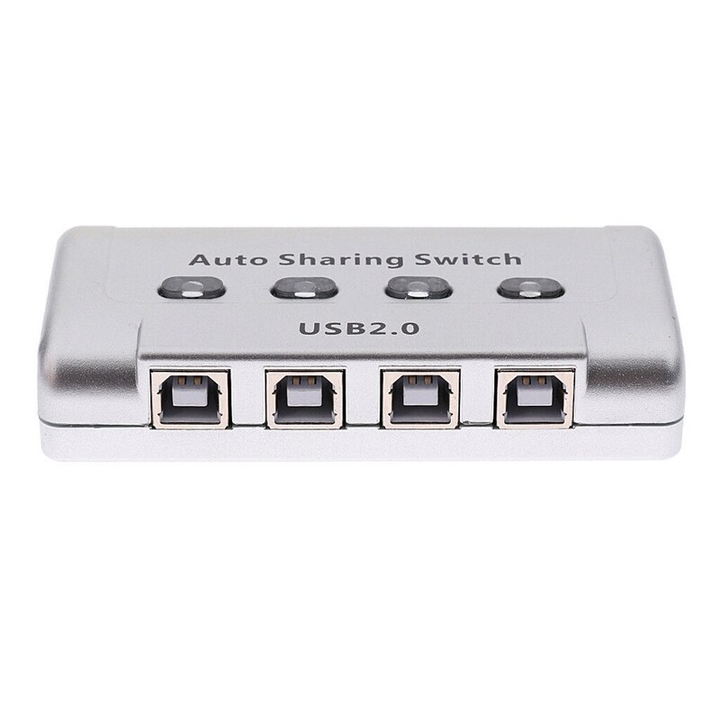 Fjgear 4 Port Usb Sharing Switch Adapter Box Usb 2.0 Auto Printer Switcher Hub Selector Voor Printer Computer