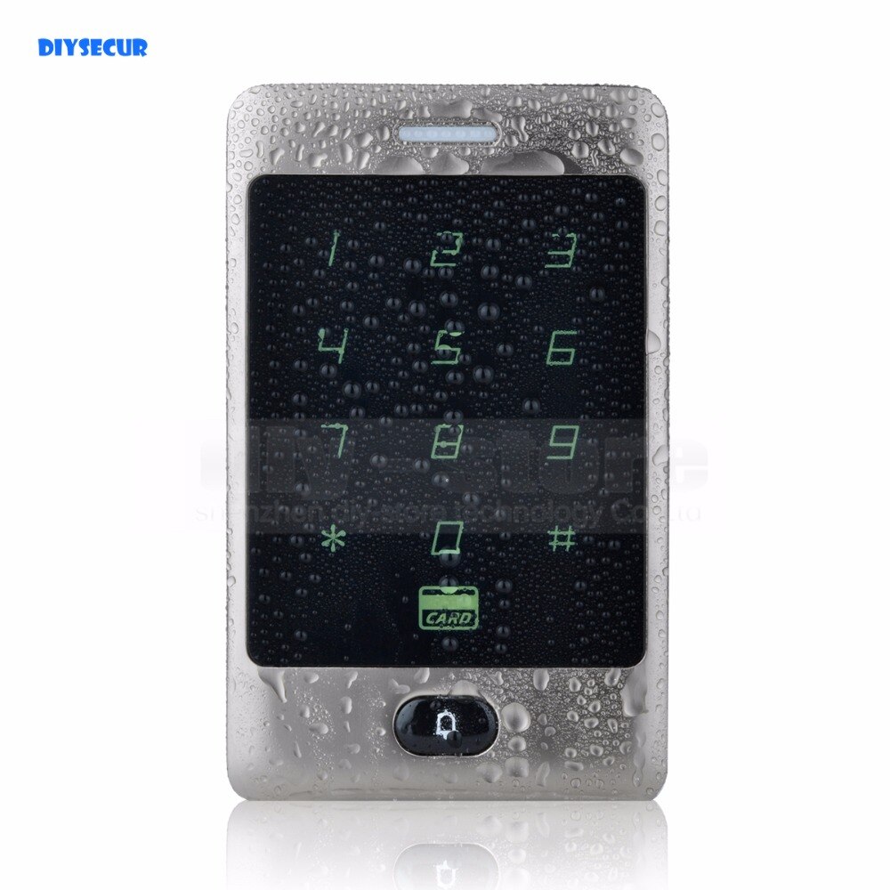 DIYSECUR Waterproof Door Bell Button RFID Card Reader Touch Panel Backlight Access Controller Password Keypad C30