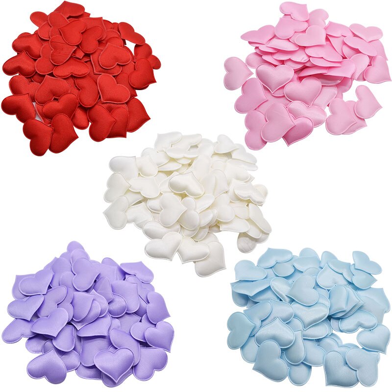 Esponja de confeti con corazón romántico para decoración de San Valentín, 100 Uds., pétalos de corazón, confeti de boda, bricolaje