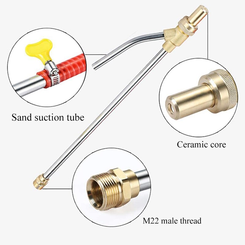 Pressure Washer Blasting Kit, Dust-Free Blasting Kit Wet Blaster Attachment, 1/4 Inch Quick Disconnect