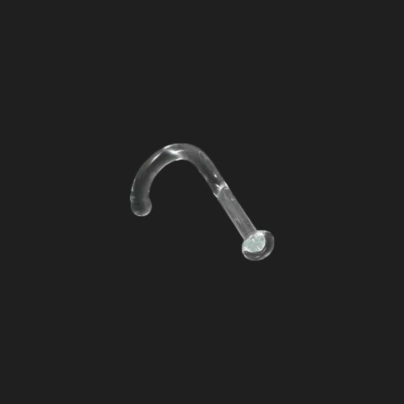 1Pc Glas Transparant Neus Stud Rechte Neus Ring Retainer Houder Neus Hoop Ring Body Piercing Sieraden 18G