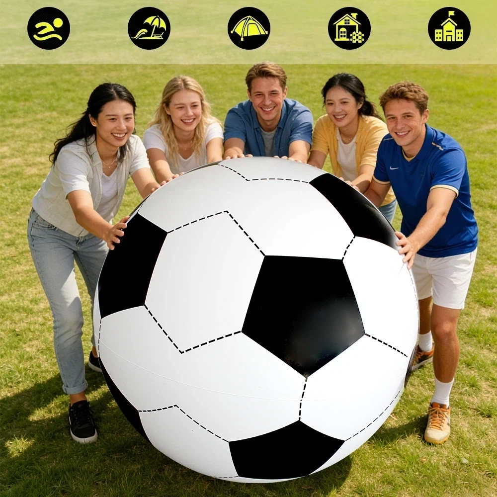Pallone Gigante Gonfiabile da Spiaggia per Giochi all'Aperto, Gioco Familiare Divertente in PVC, Gioco da Giardino, Attività Scolastica, Giocattolo per Attività all'Aperto