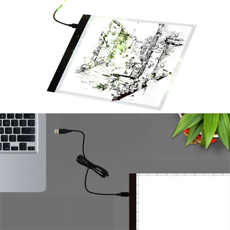 A4/A5 LED Drawing Boards Tracing Board Copy Pads LED Drawing Tablet Plate Art Writing Stepless Dimming EM88