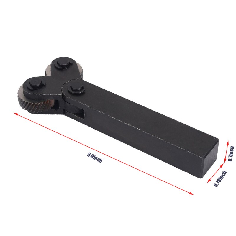7pcs Dual Wheel Knurling Tool Kit 0.5mm 1mm 2mm Wheel Linear Pitch Knurl Set Steel Lathe Cutter Wheel Knurling Tool Set