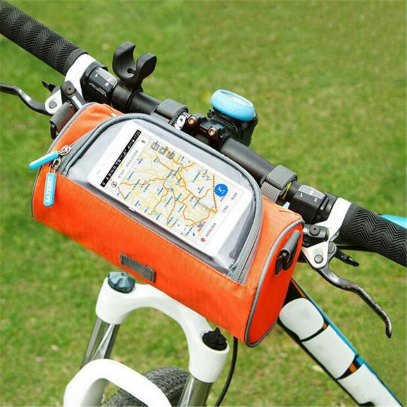 Aanpasbare mountainbike fietstassen fietstassen touchscreen fietsen telefoon tas geval racefiets voorbuis stuur cilindertas