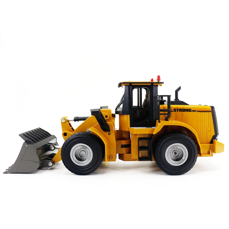 Huina 6- channel rc bulldozer, rc excavator, 1:24- track front loader construction vehicle, toy tractor with 2,4 ghz simulation