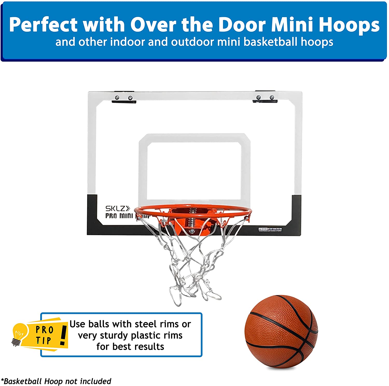 5" Mini Rubber Basketball 2 Packs Small Basketball Perfect for Mini Hoop Basketball