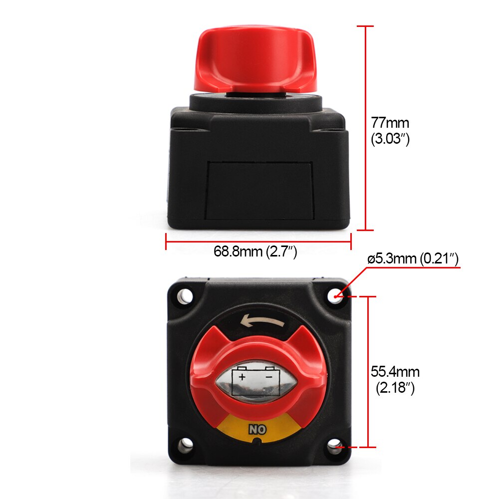12-48V Battery Isolator Disconnect Switch Power Cut Off On for Marine Boat