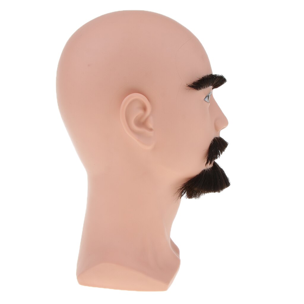 Male Cosmetology Mannequin Manikin Head with Beard for Wigs Making Glasses Hats Caps Display Short Beard