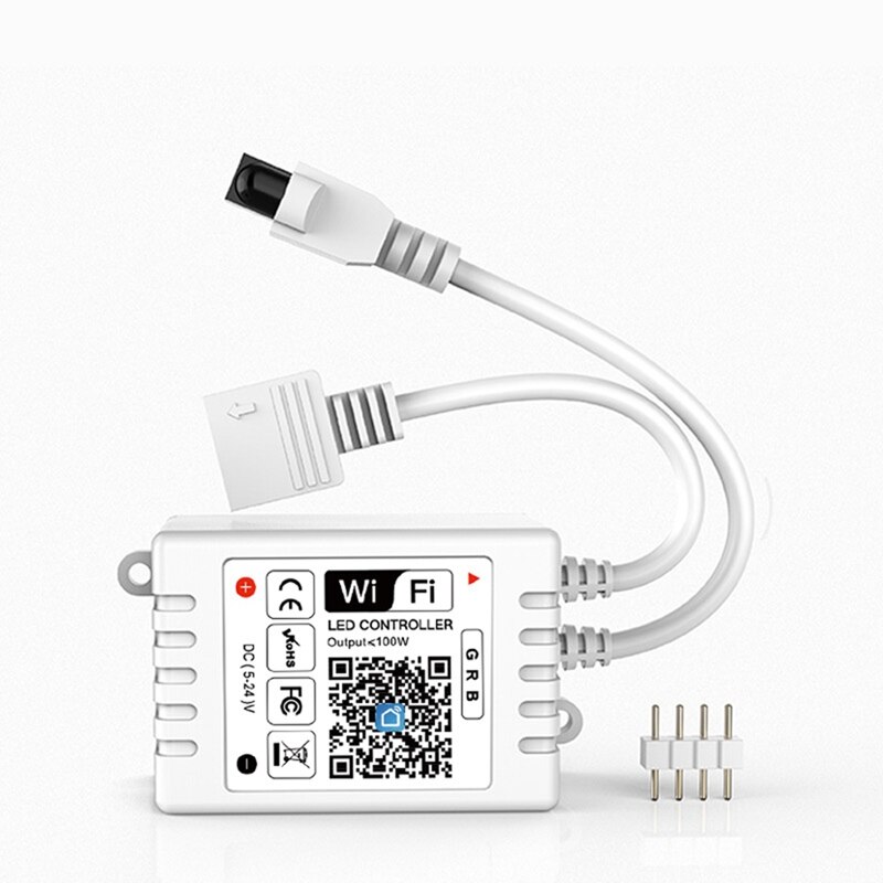 Wifi RGB LED Controller Smart Wifi LED Strip Light Controller With Remote, Works With RGB LED Strip Light