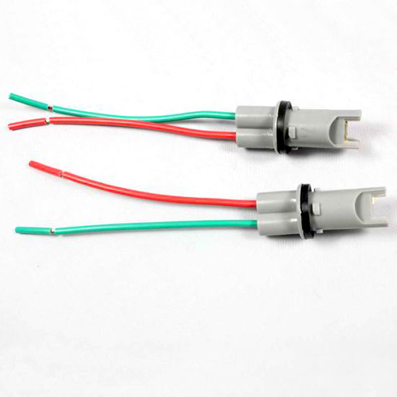 KE LI MI 2x Auto LED Lampe Licht Halfter Basis Sockel T10 T15 W5W 194 168 Hochtemperatur Kabel Adapter Kabelbaum Stecker Stecker: Gold