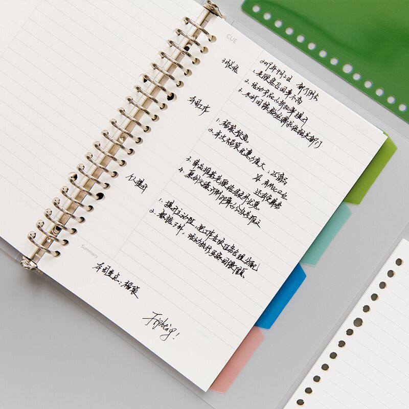 Minkys 60 ark  b5 26 ringar lösa anteckningsböcker diy linje / rutnät / cornell agenda separator sida skolpapper