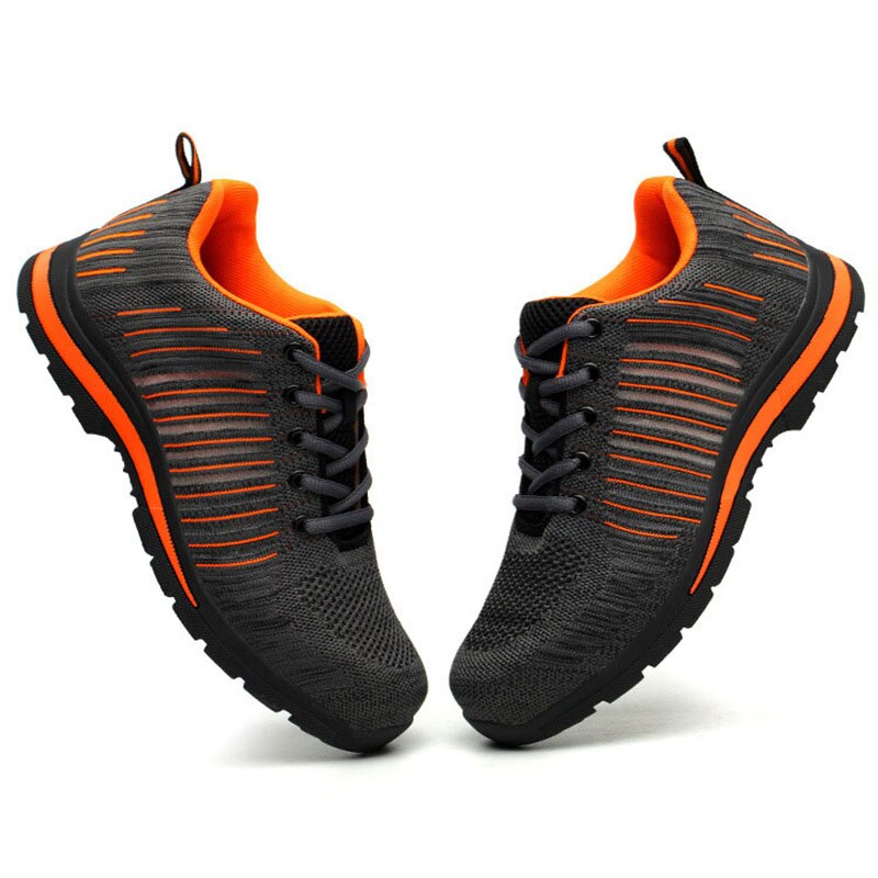 Arbeidsverzekering schoenen mesh licht ademend stalen neus sportschoenen anti-mijt steekbescherming veiligheidsschoenen heren werkschoenen