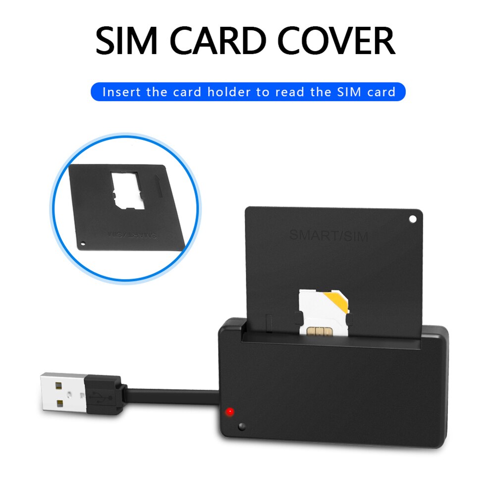 USB Smart Card Reader IC ID Bank Card EMV Electronic DNIE SIM Cloner Connector Adapter For ISO 7816 Windows EMV Chip Card Reader