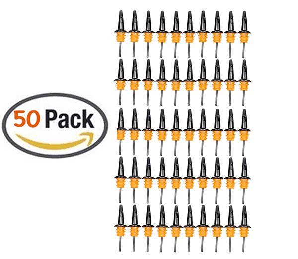 Vertedor de botellas de licor de plástico, tapón de boquilla, vertedor de velocidad, vinagre de cóctel, bebidas alcohólicas, , 50 Uds.: Default Title