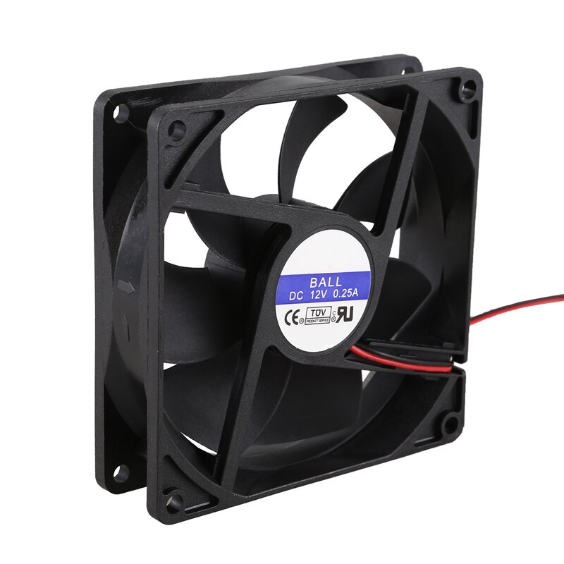 92mm x92mm x 25mm DC 12V 2Pin 65.01CFM Computer Case CPU Cooler Cooling Fan