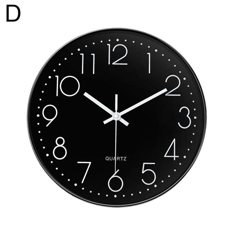 Świecący zegar okrągły zegar cyfrowy cichy zegarek kwarcowy 10 ''zegary ścienne proste wiszące zegary ścienne dekoracja robić domu robić sypialni
