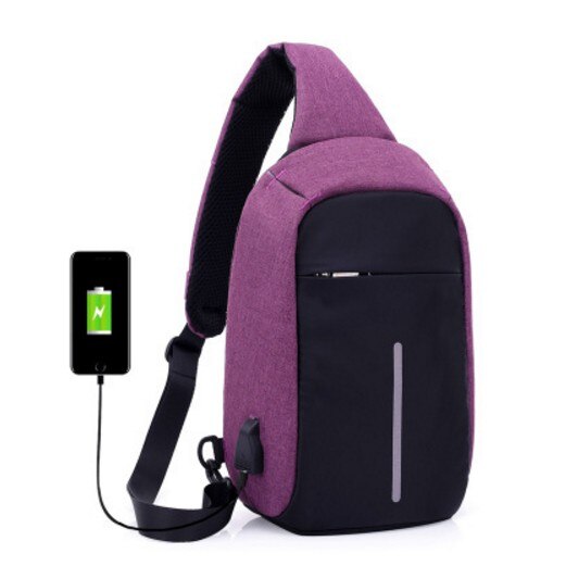 Schoudertassen Usb Opladen Zakken Mannelijke Anti Diefstal Borst Tas Schooltas Water Proof Casual Handtas Best meisje: Mei red