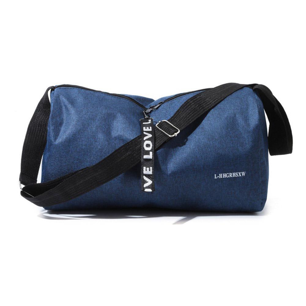 Portable Outdoor Fitness Gym Bags Multifunction Fitness Travel Handbag Nylon Adjustable Strap For Weekend Training: black