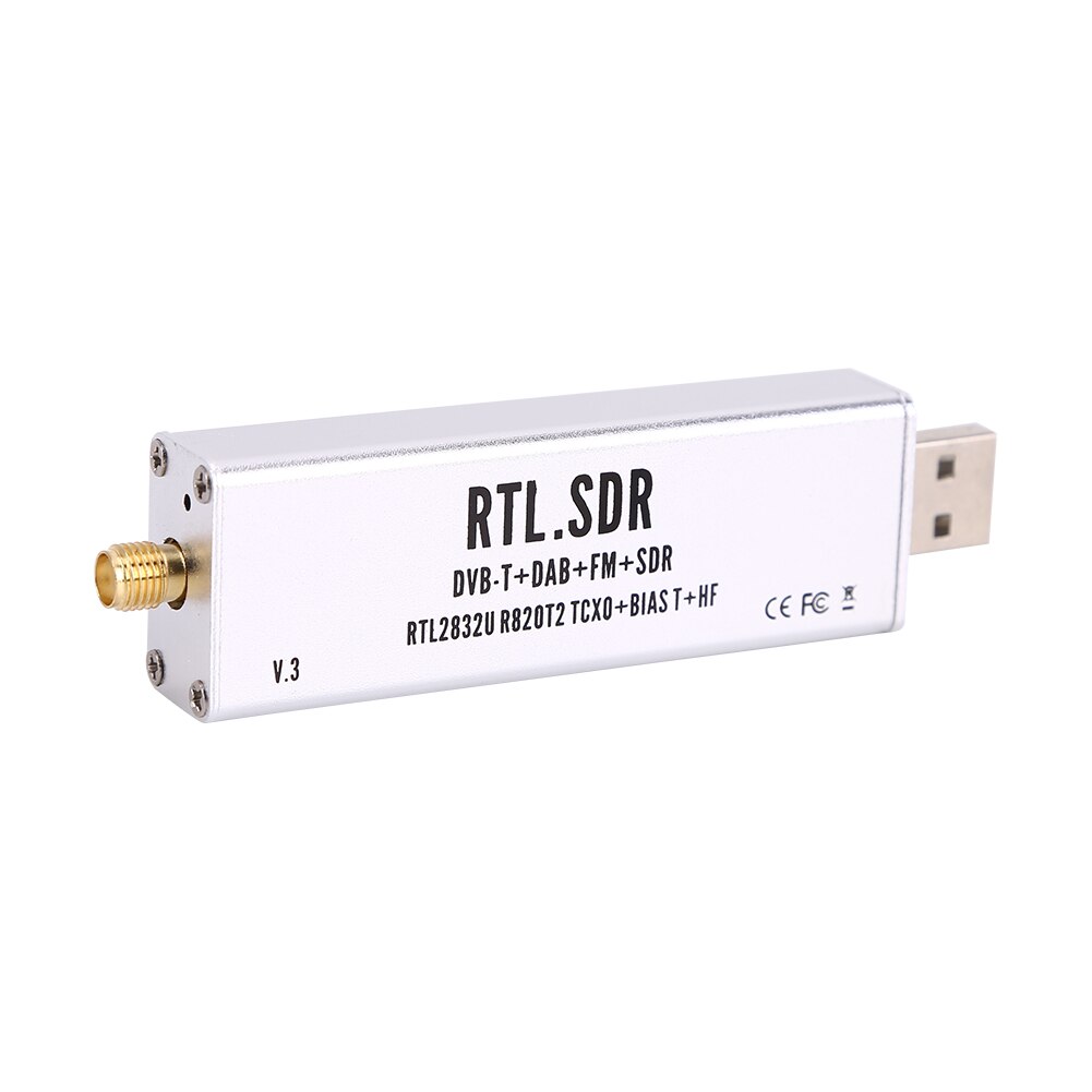 RTL-SDR SDR Receiver RTL Blog V3 R820T2 RTL2832U 1PPM TCXO RTL 0.1MHz-1.7GHz Defined Radio Band With Multipurpose Dipole Antenna