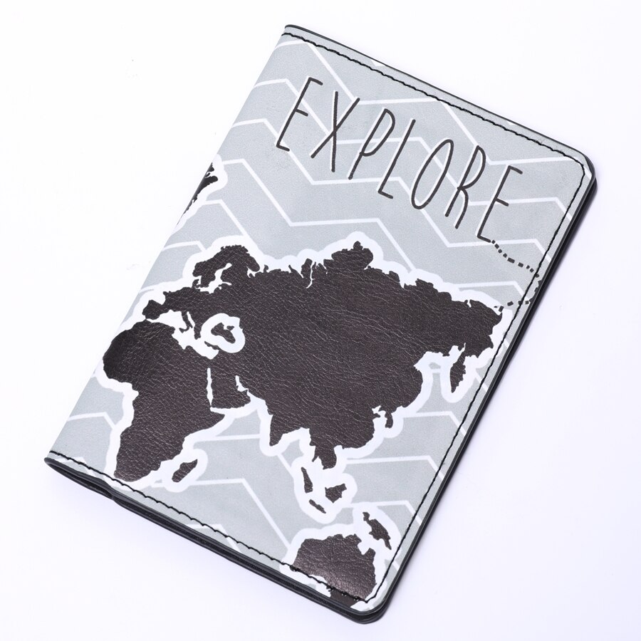 Capa para cartão de passaporte, porta-cartão de viagem para homens e mulheres, porta-passaporte, identidade e documentos, ch10: Style 6