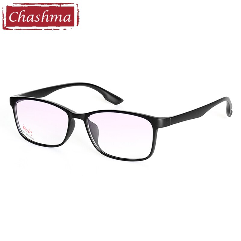 Chashma 158 mm Over Size Men Optical Glasses Frame Wide Face Male Eyeglasses for Big Face TR90 Light Flexible Prescription Glass: Bright Black