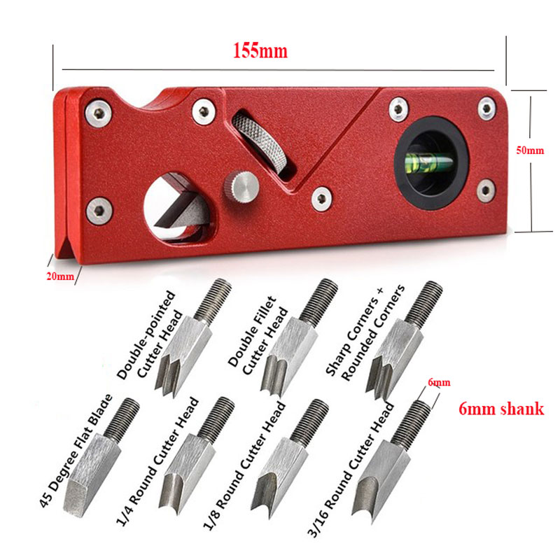 Edge Corner Planer 45 Degree Bevel Planer Chamfering Trimming Hand Planer Woodworking DIY Tool with Cutter head Woodworking Kits