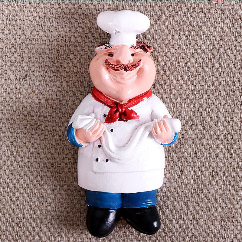 3d Magneet Koelkast Creatieve Cartoon Brood Chef Kok Magneten Voor Koelkasten Voor Notitie En Home Decor 6 Stijlen: C