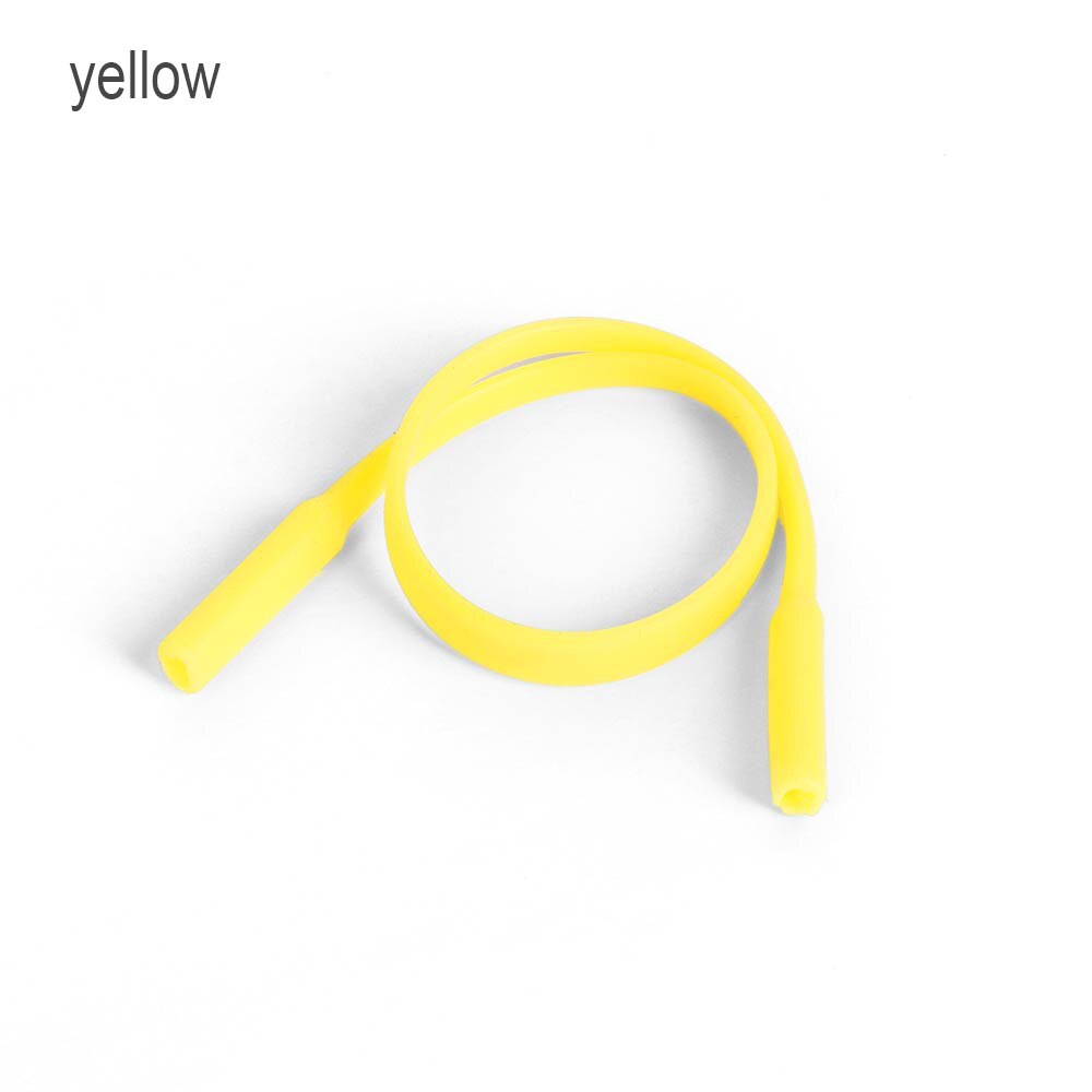 2 Stuks Verstelbare Siliconen Bril Zonnebril Ketting Brillen Bandjes Sport Band Cord Holder Elastische Anti Slip String Touwen 20Cm: yellow