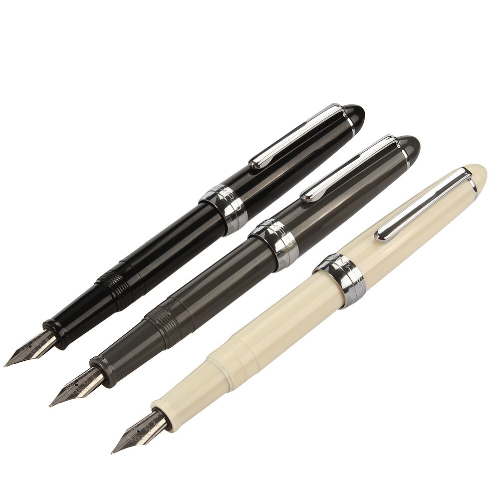 Jinhao 992 etal 0.5mm Fine plume Iridium Point rouge noir bleu foncé stylos avec une pochette en velours fournitures de bureau 1 pc/lot