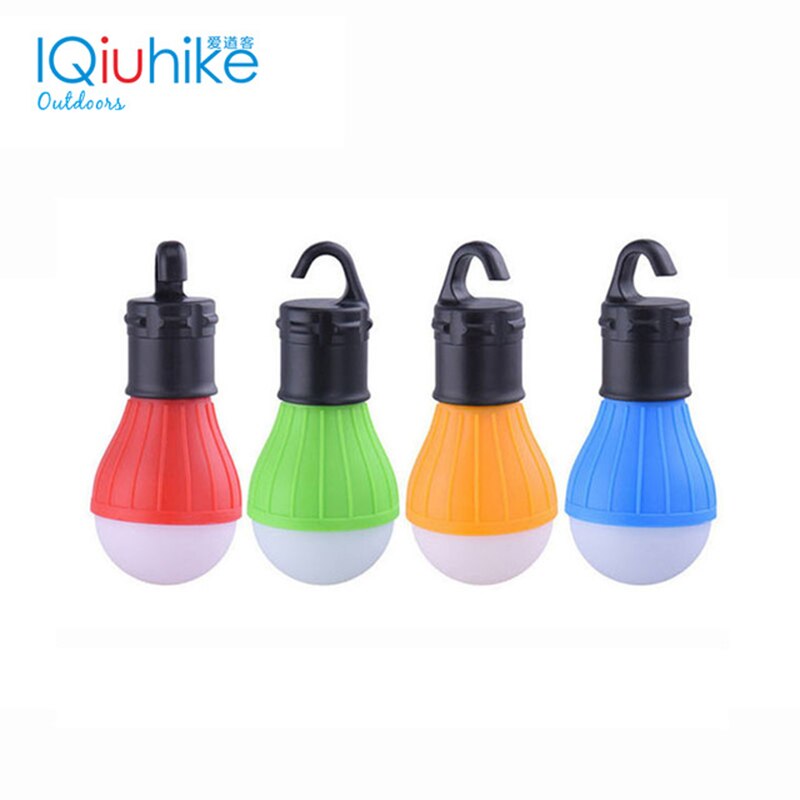 Mini Portable Lantern Tent Light LED Bulb Emergency Lamp Waterproof Hanging Hook Flashlight For Camping 4 Colors Use 3*AAA