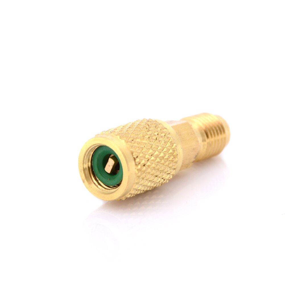 1 Pcs Lucht Koeling Opladen Adapter Slangen Messing R12 R134A Klep Gereedschap Meters Kogelkranen