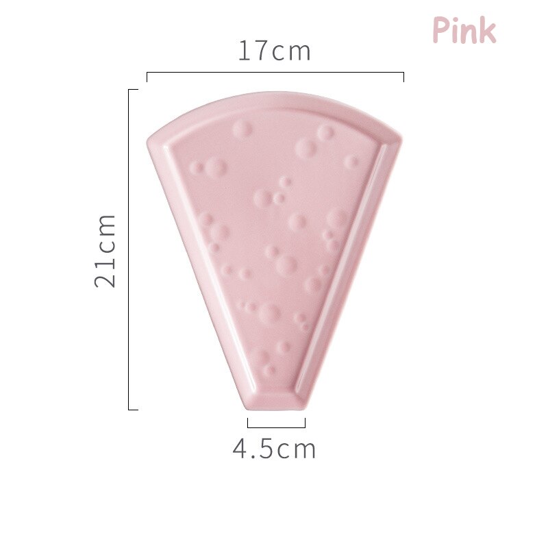 Bandeja triangular para comida, platos de postre, pastelería, Pizza, aperitivos coloridos, pasteles, cena, vajilla, café, té, de navidad: Pink