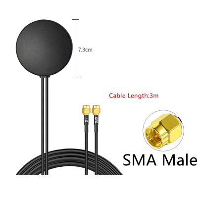 4G LTE GPS Antenna 4G+GPS Two in one combined Outdoor Waterproof Signal Amplifier Dual Band Booster Cabinet DTU Router antenna: Blue