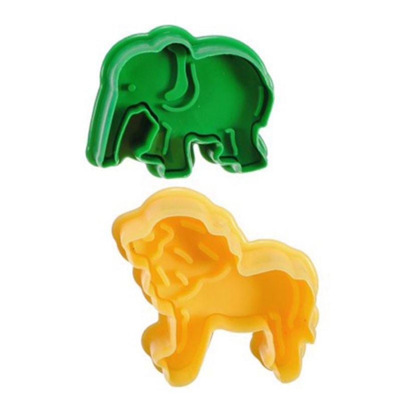 4 Stks/set Leeuw Giraffe Zebra Olifant Animal Fondant Cake Biscuit Cookie Mold Keuken Accessoires Gadgets Items