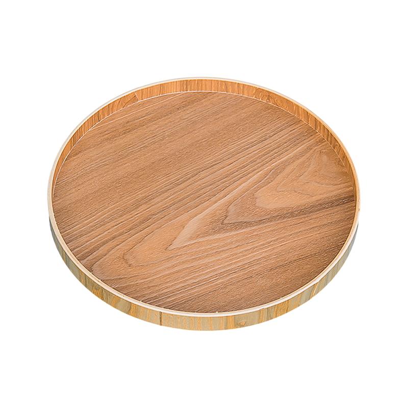 Plateau rond de Style japonais assiette de service alimentaire Snack en bois assiette de Deseert thé naturel serveur de nourriture plats plateau de boissons