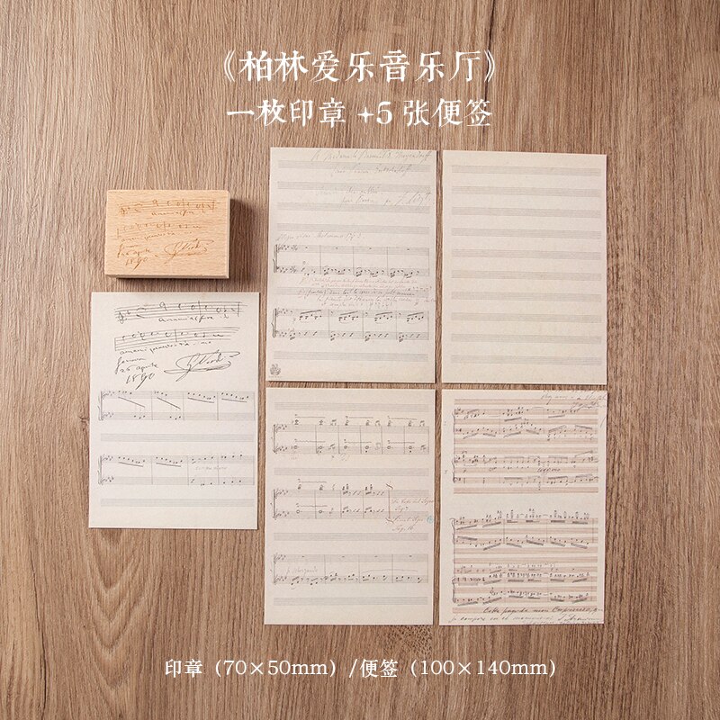 Musik Manuskript Serie Hintergrund dekoration stempel Set holz gummi stempel für scrapbooking schreibwaren DIY handwerk standard stempel: 8